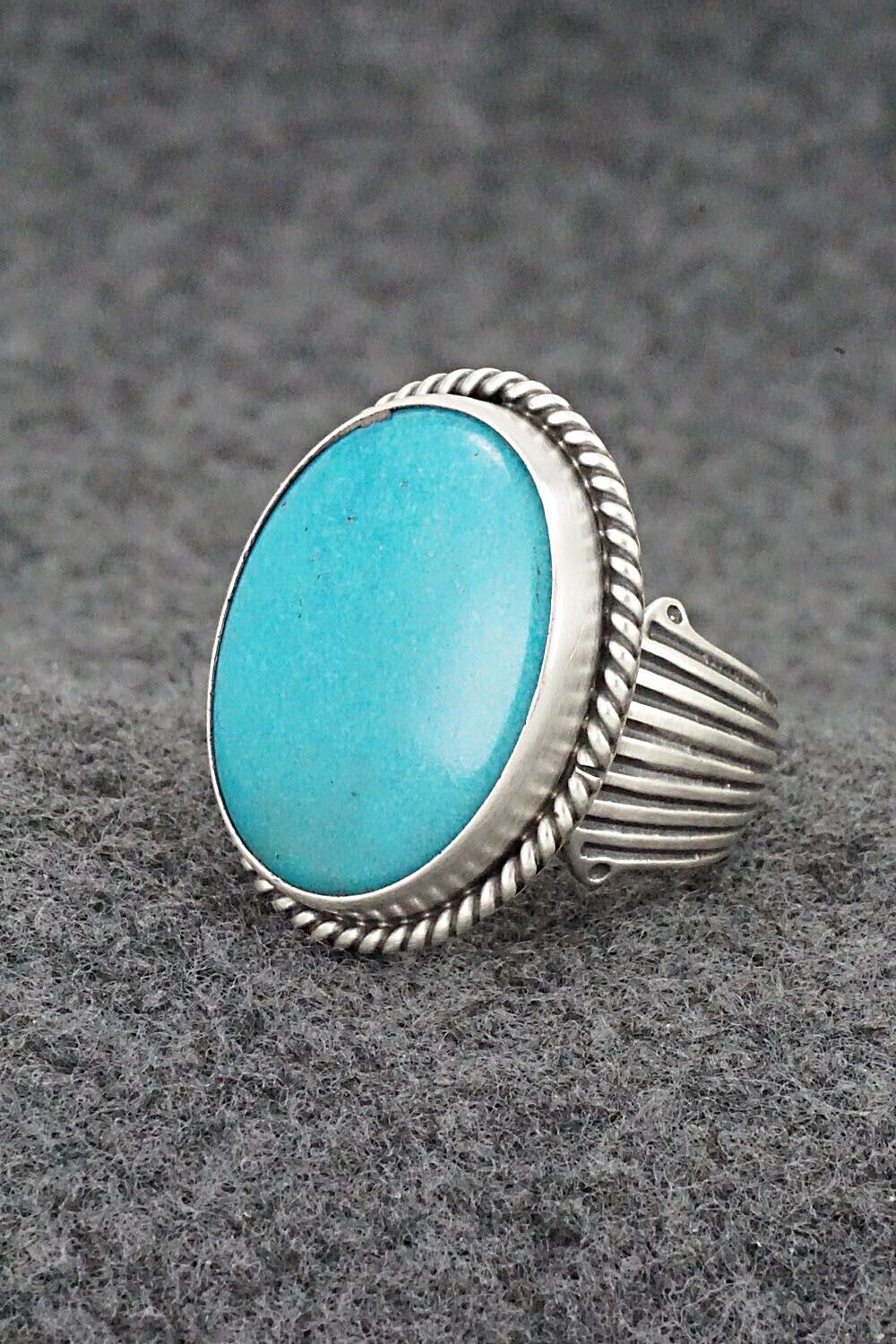 Turquoise & Sterling Silver Ring - Samuel Yellowhair - Size 6