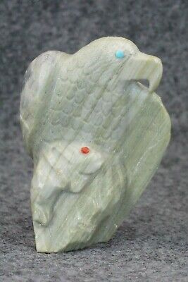 Eagle Zuni Fetish Carving - Derrick Kaamasee