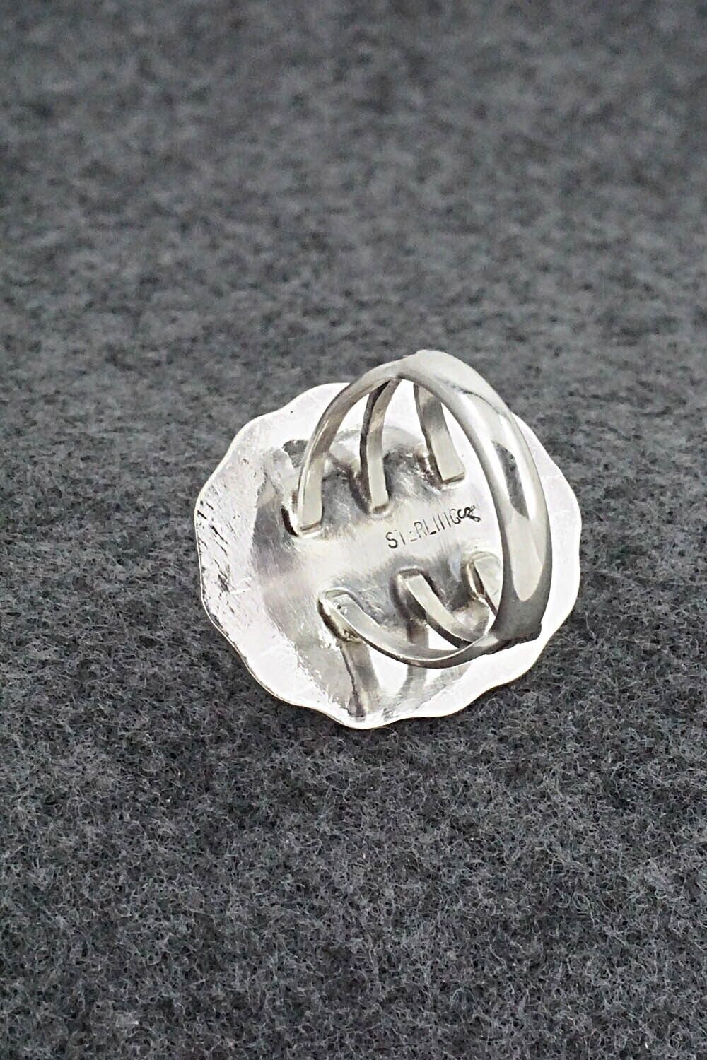 White Buffalo & Sterling Silver Ring - Samuel Yellowhair - Size 5.75