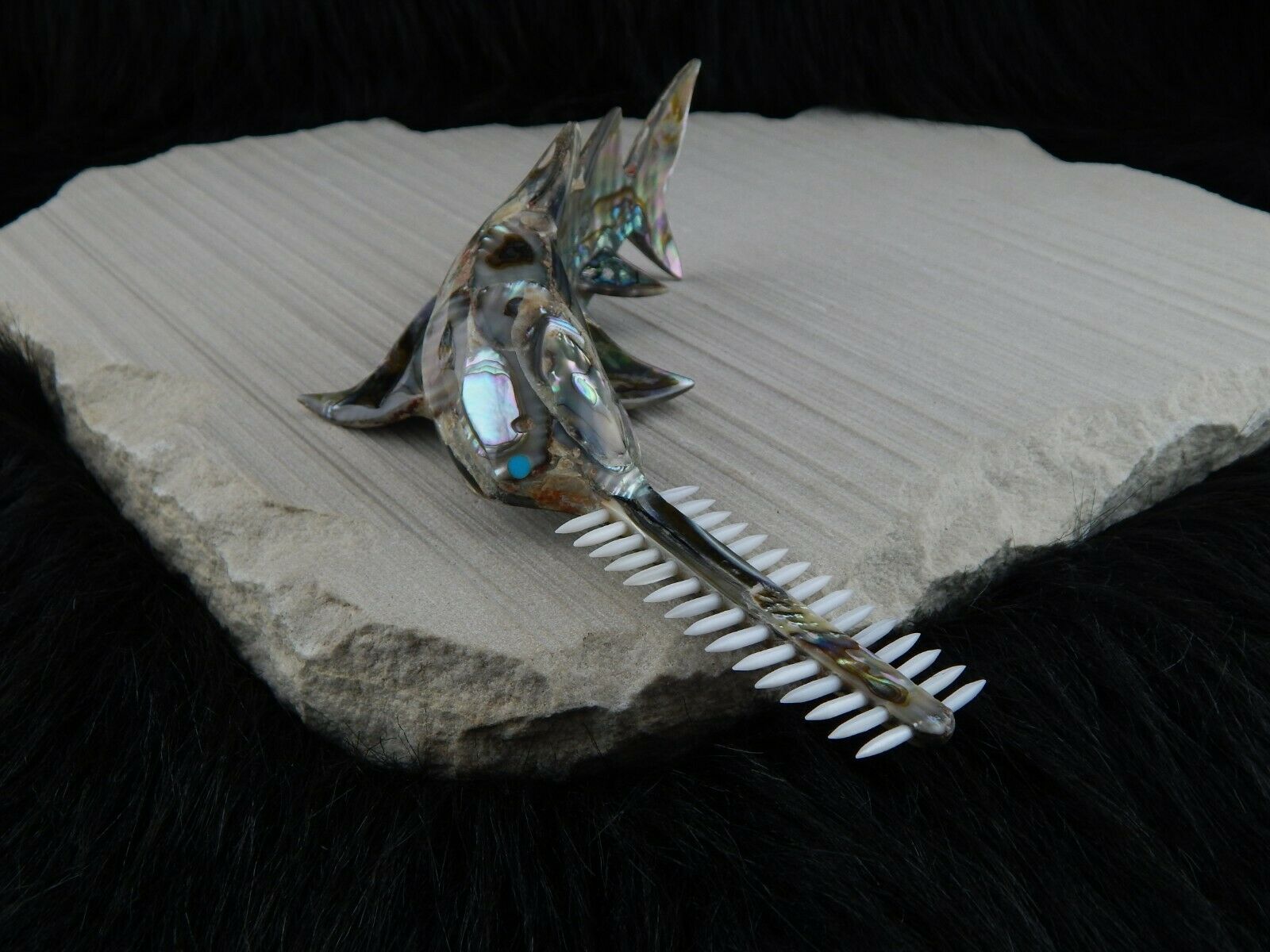 Saw Fish Zuni Fetish Carving - Philbert Beyuka - High Lonesome Trading
