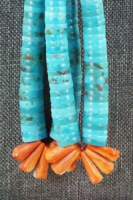 Turquoise & Spiny Oyster Necklace - Lupe Lovato