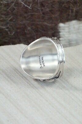 Turquoise & Sterling Silver Ring - Derrick Gordon - Size 11.75