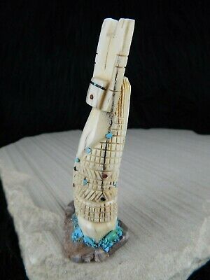 Corn Maiden Zuni Fetish Carving - Carl Etsate - Zuni Maiden Carving - High Lonesome Trading