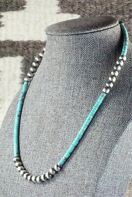 Turquoise & Sterling Silver Necklace - Navajo