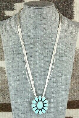 Kingman Turquoise & Liquid Silver Necklace - Greg Yazzie