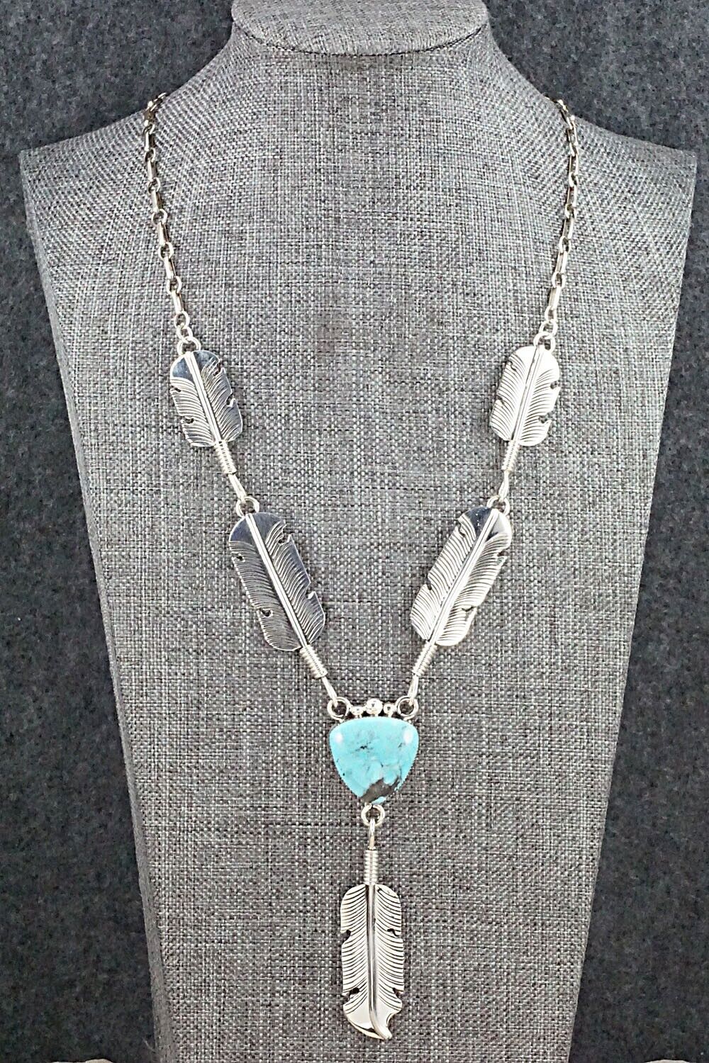 Turquoise & Sterling Silver Necklace - Gilbert Smith