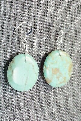 Turquoise & Sterling Silver Earrings - Joe Garcia - Santo Domingo