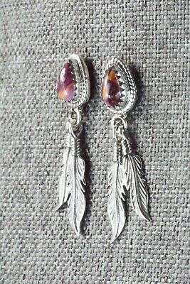 Spiny Oyster & Sterling Silver Earrings - Judy Largo