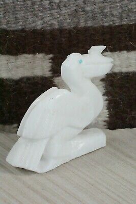 Pelican Zuni Fetish Carving - Derrick Kaamasee