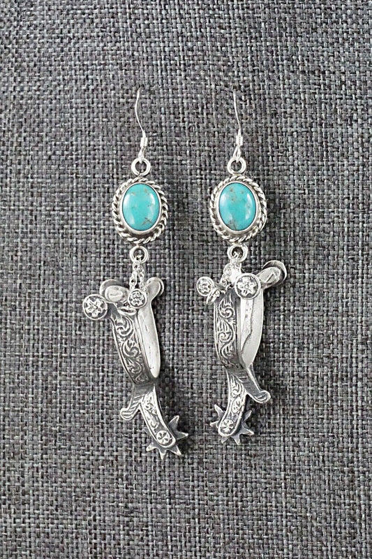 Turquoise & Sterling Silver Earrings - Annie Spencer