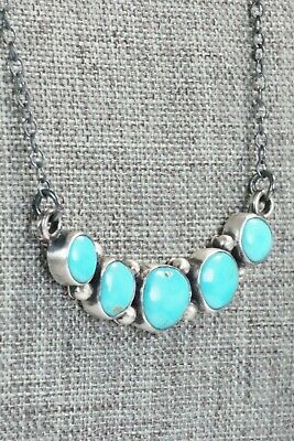 Turquoise & Sterling Silver Necklace - Lyle Jr