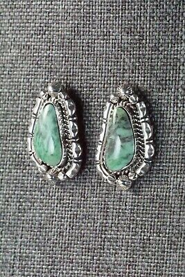 Navajo Turquoise & Sterling Silver Earrings - Freida Martinez