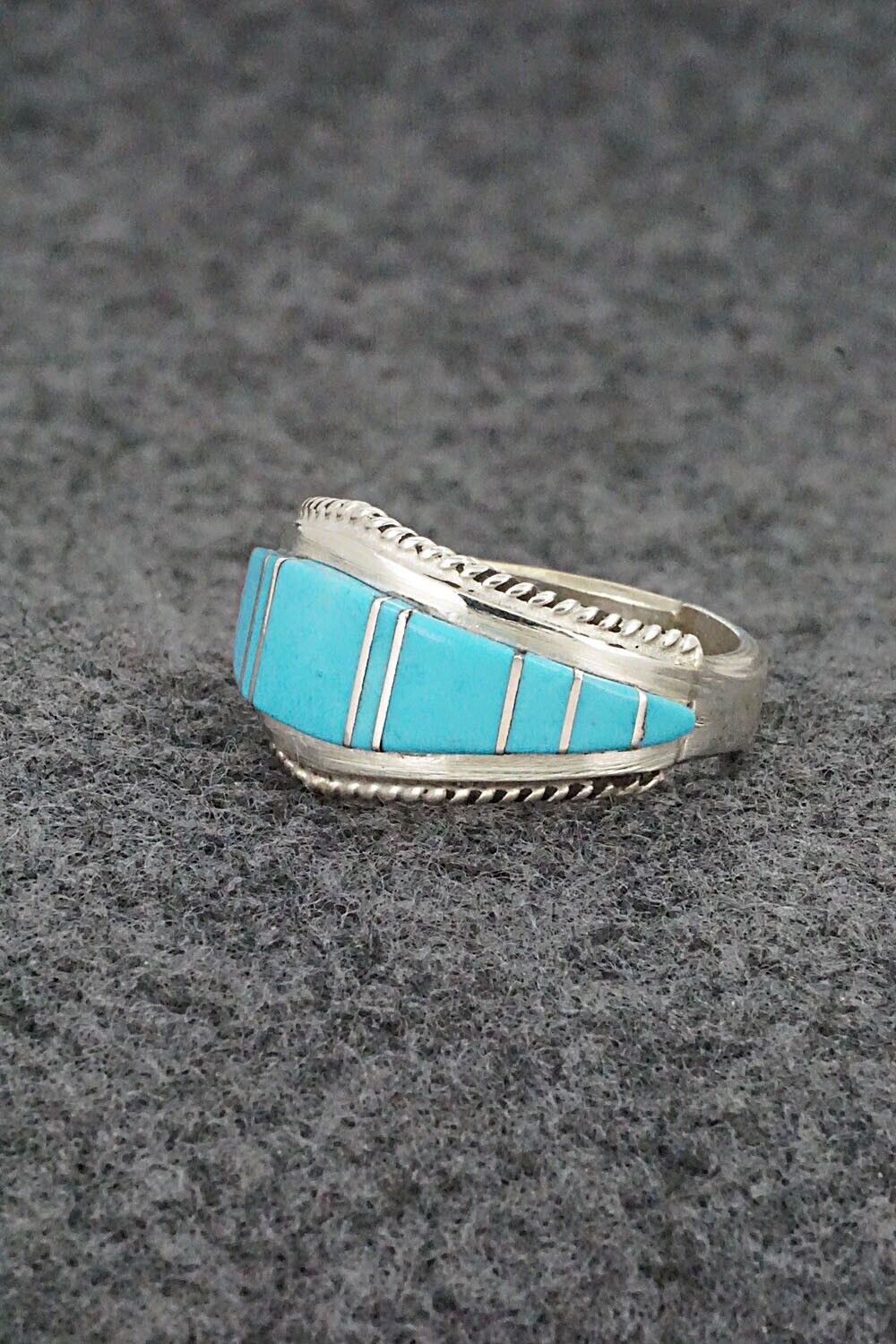 Turquoise & Sterling Silver Ring - Deirdre Luna Panteah - Size 9.5