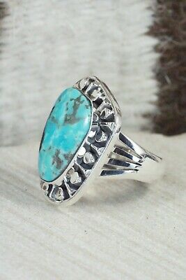 Turquoise & Sterling Silver Ring - Jimson Belin - Size 7.75