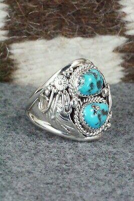 Turquoise & Sterling Silver Ring - Leonard Spencer - Size 11 - High Lonesome Trading