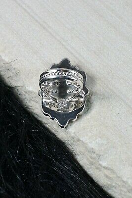 Navajo 7 Stone Turquoise and Sterling Silver Ring - Roberta Begay - 7.5