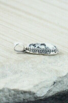 White Buffalo & Sterling Silver Pendant - Alvin Joe