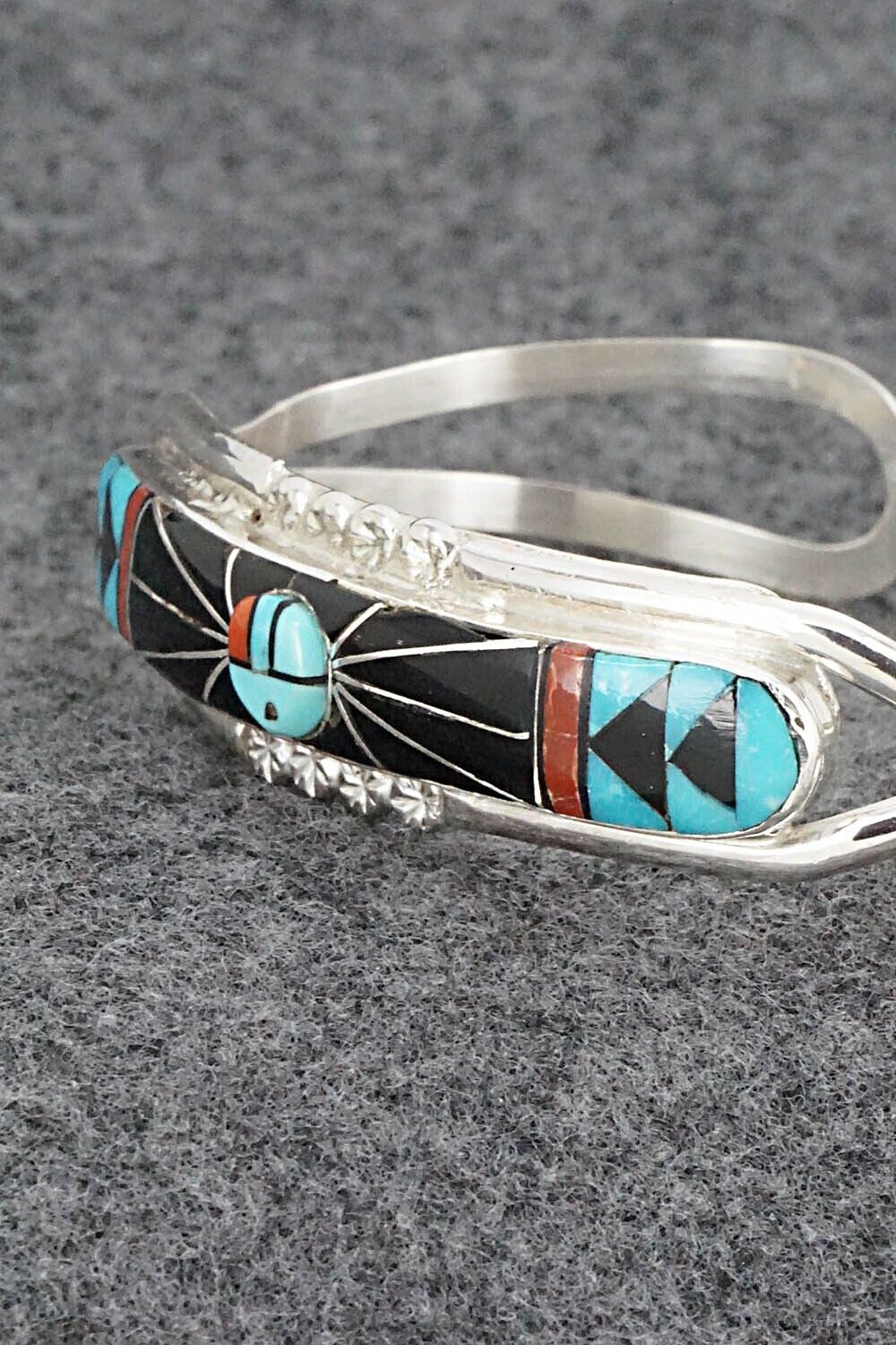 Multi Stone & Sterling Silver Inlay Bracelet - Ola Eriacho