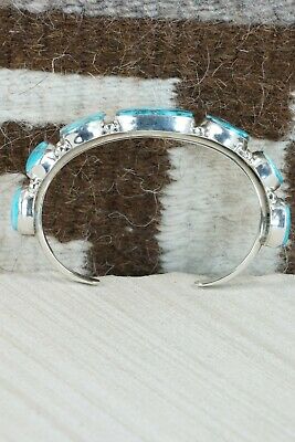 Navajo Turquoise & Sterling Silver Bracelet - Thomas Yazzie