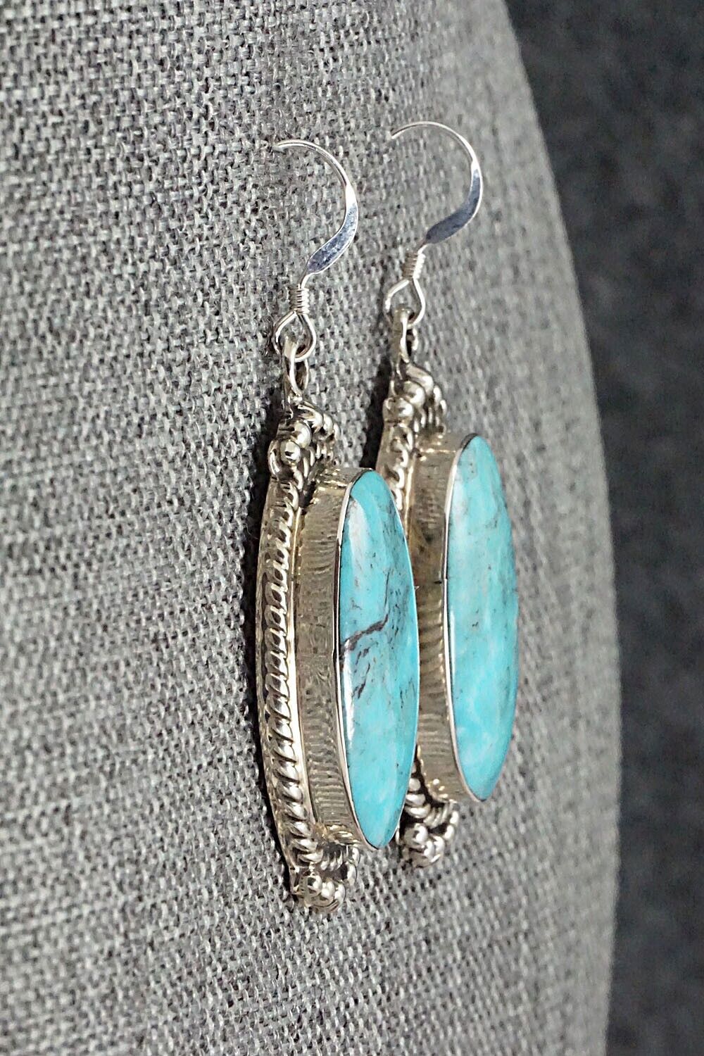 Turquoise & Sterling Silver Earrings - Gregg Yazzie