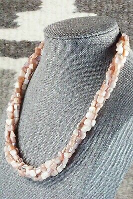 Mother of Pearl & Sterling Silver Necklace - Navajo