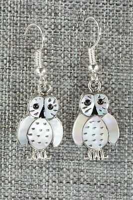 Mother of Pearl & Sterling Silver Earrings - Reginda Kallestewa