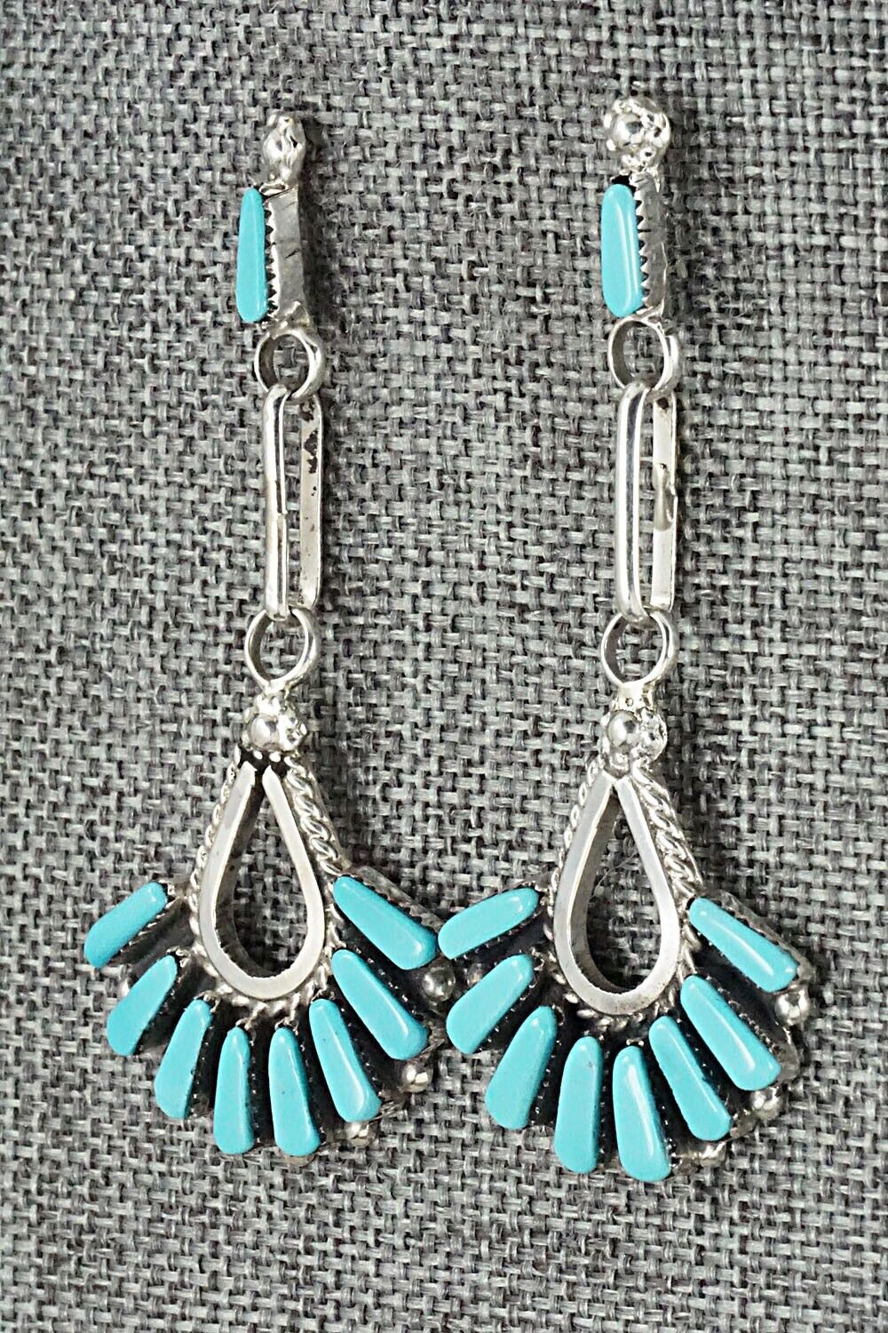 Turquoise & Sterling Silver Earrings - Carlene Hattie