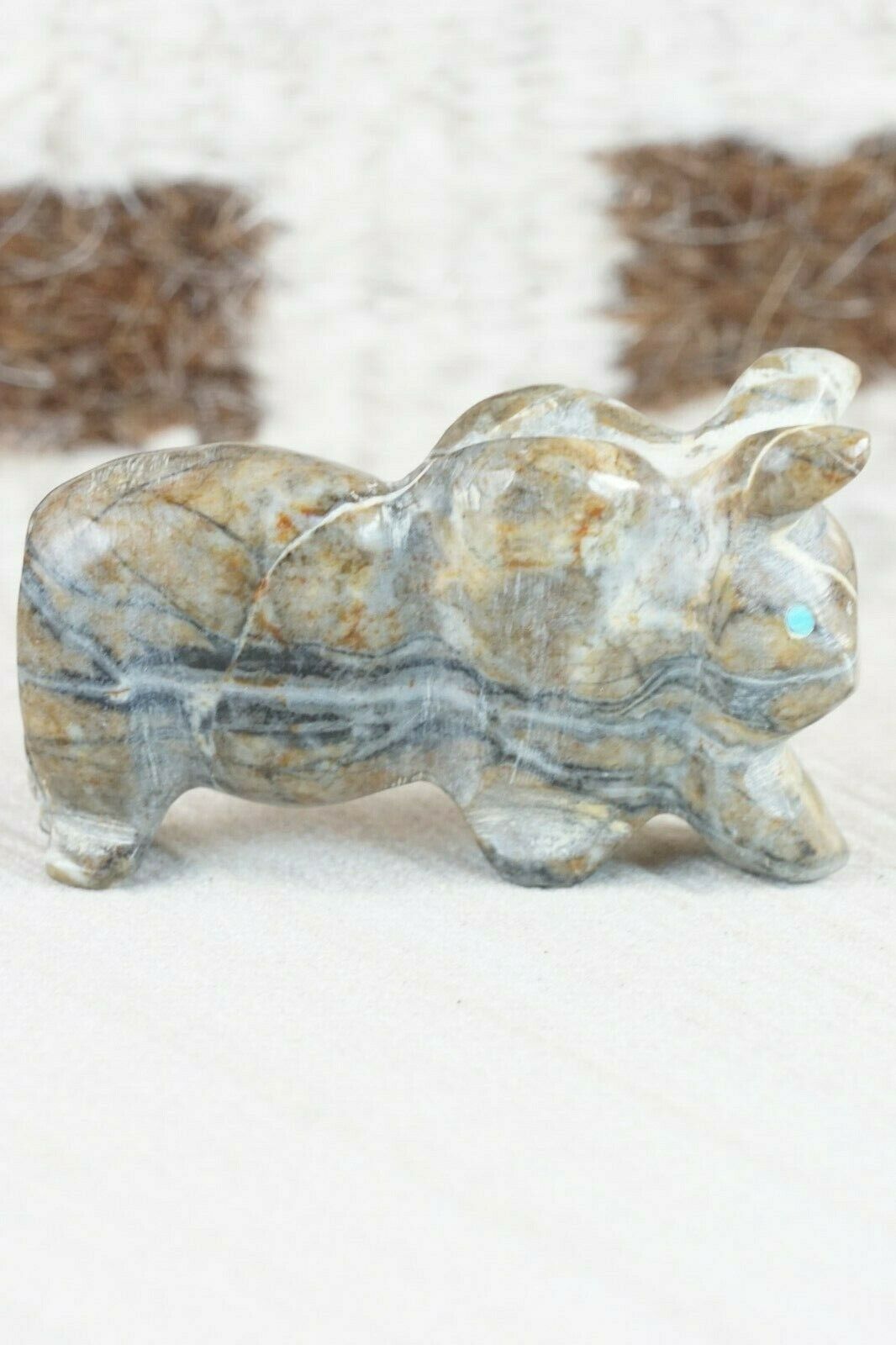Buffalo Zuni Fetish Carving - Kelly Lementino - High Lonesome Trading