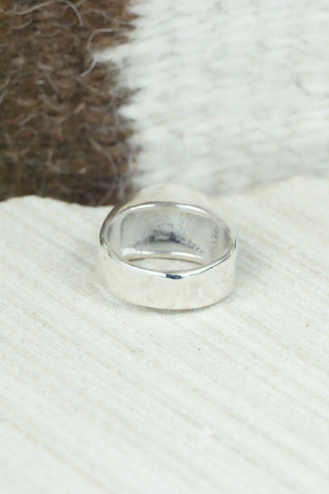 Turquoise & Sterling Silver Ring - Orena Leekya - Size 4.75
