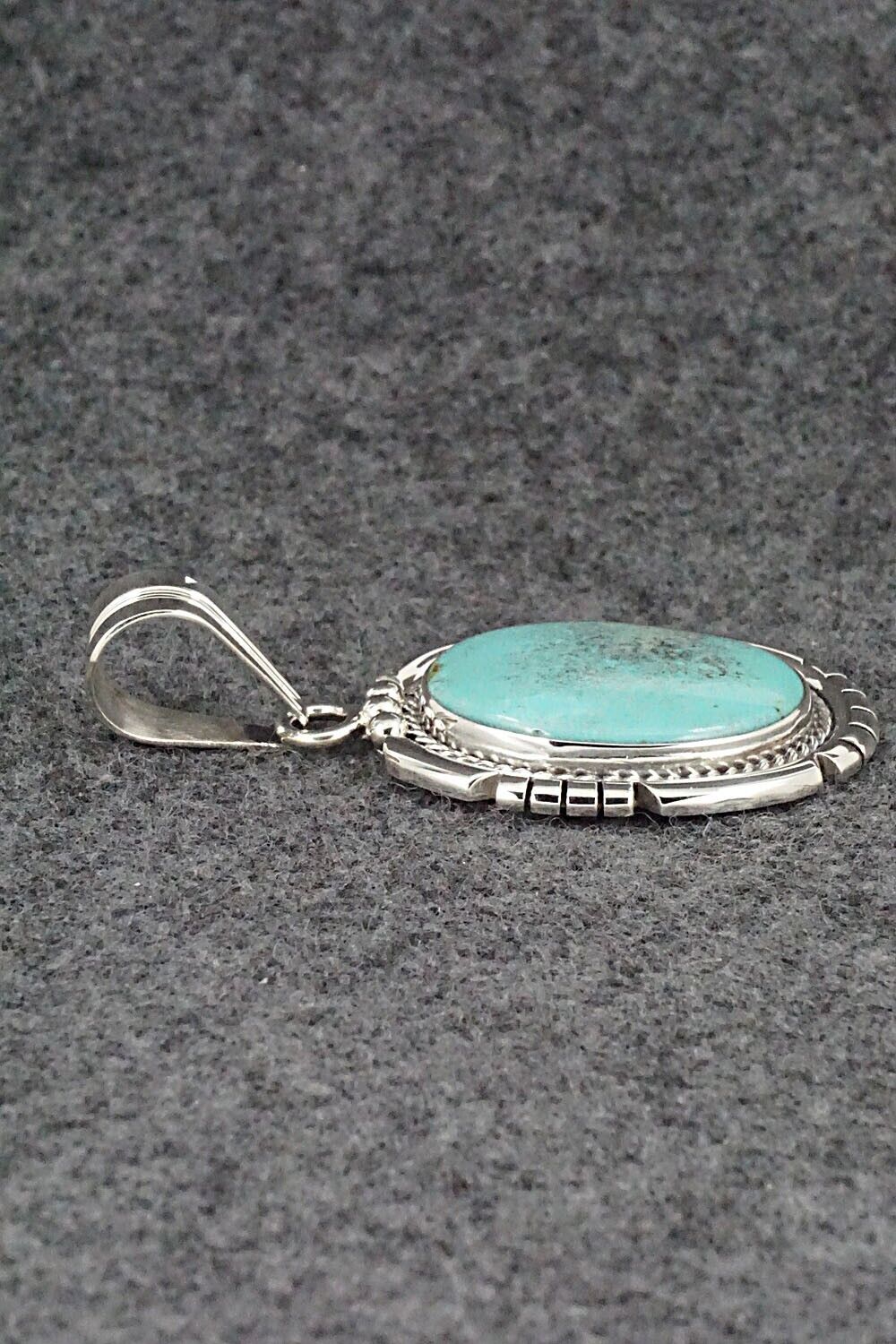 Turquoise & Sterling Silver Pendant - Samuel Yellowhair