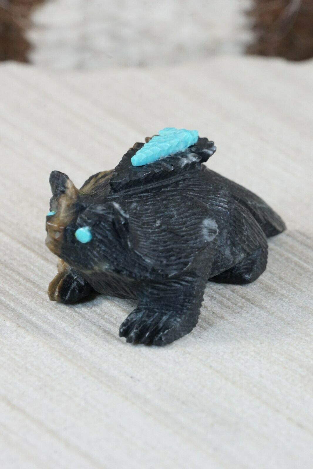 Badger Zuni Fetish Carving - Alvin Haloo - High Lonesome Trading
