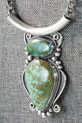 Turquoise & Sterling Silver Necklace - Raymond Delgarito