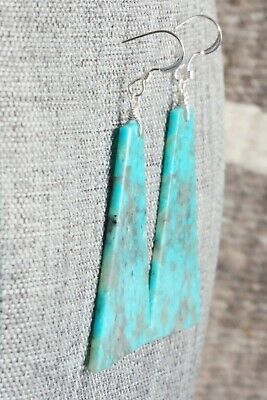 Turquoise & Sterling Silver Earrings - Lupe Lovato