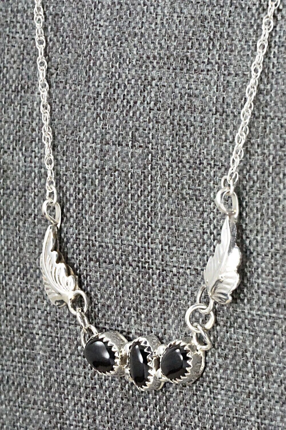 Onyx & Sterling Silver Necklace - Sharon McCarthy