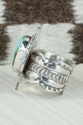 Turquoise and Sterling Silver Ring - Leonard Maloney - Size 10.5