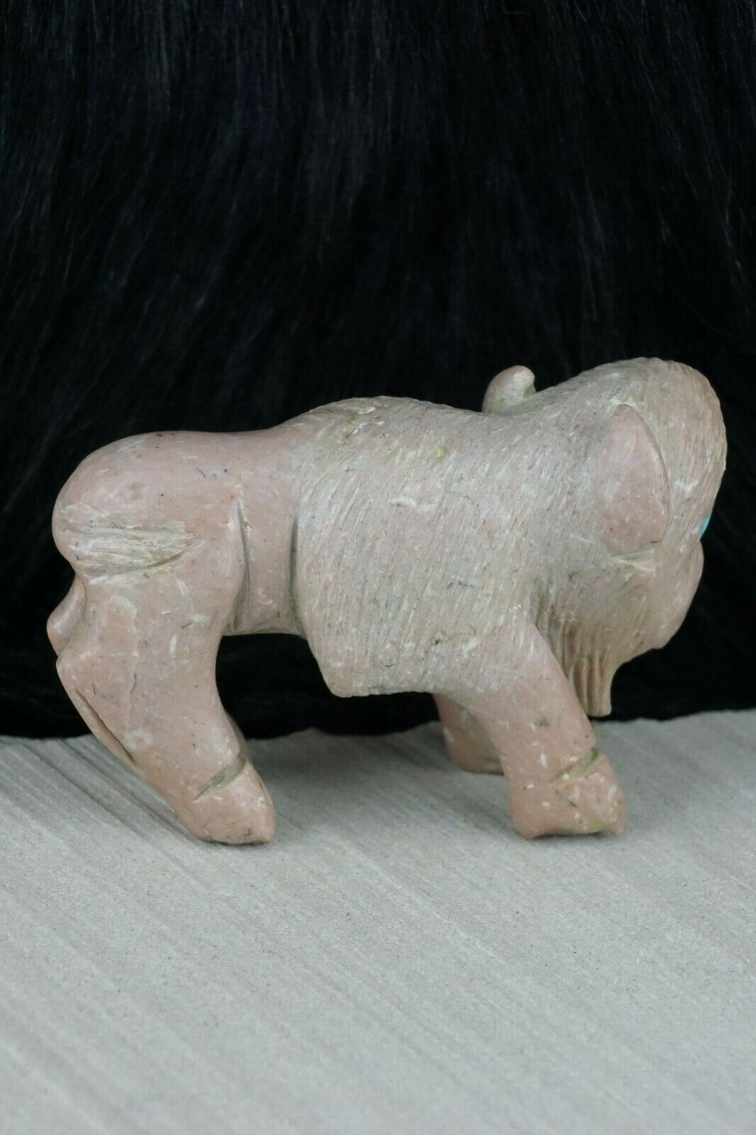 Buffalo Zuni Fetish Carving - Jonas Hastito - High Lonesome Trading