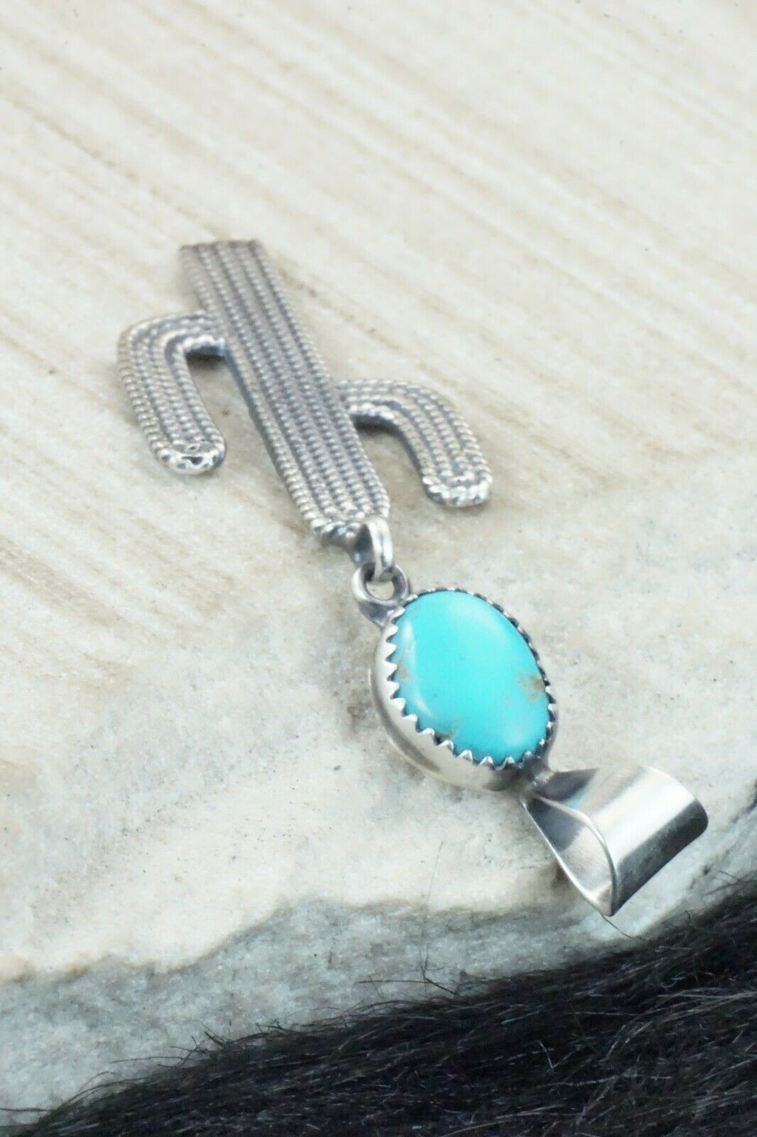 Turquoise and Sterling Silver Pendant - Annie Spencer