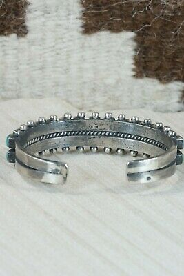 Navajo Turquoise & Sterling Silver Bracelet - R Betsoi
