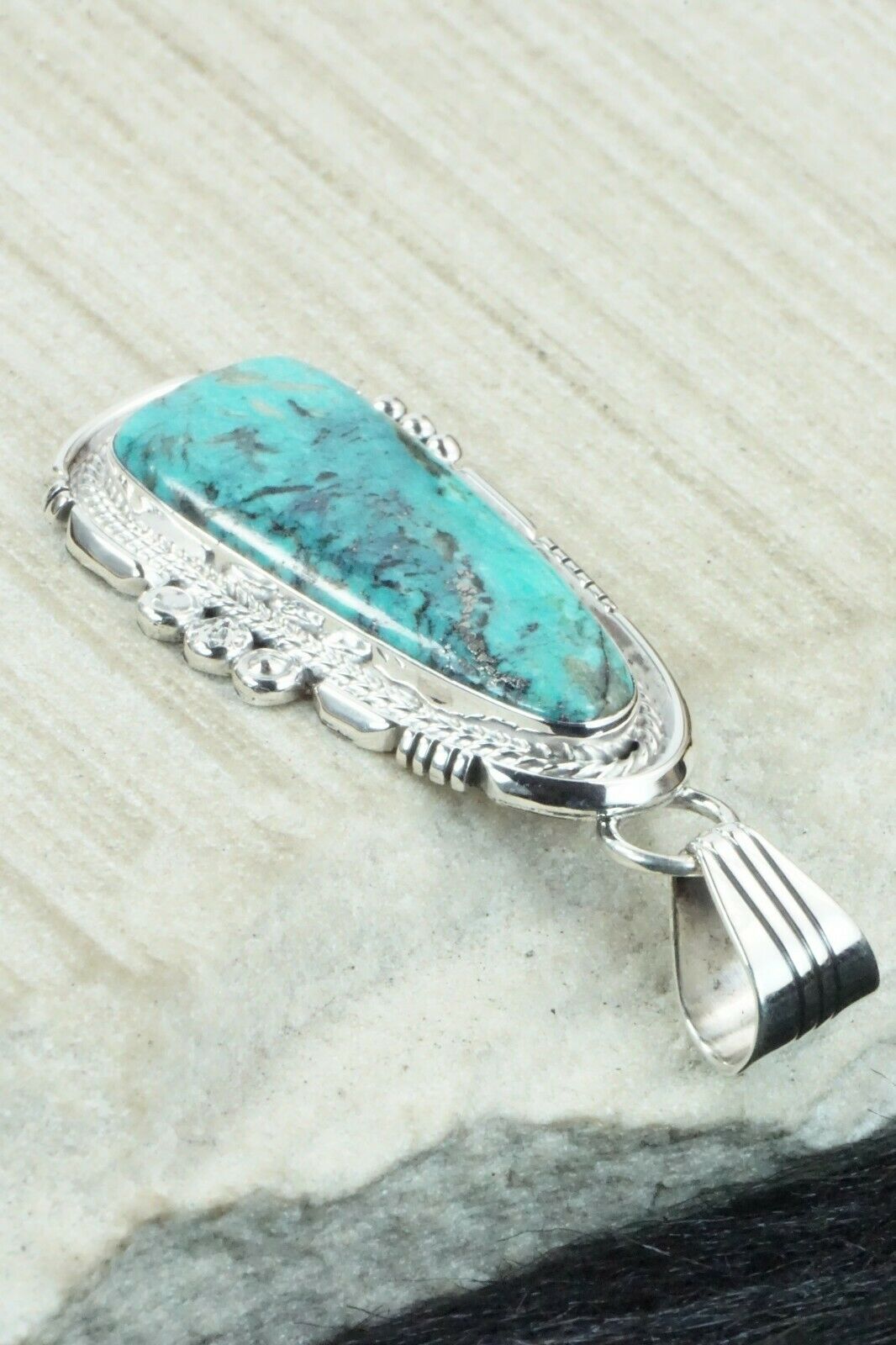 Turquoise and Sterling Silver Pendant - Daniel Benally