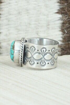 Turquoise and Sterling Silver Ring - Michael Calladitto - Size 6.75