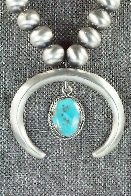 Turquoise & Sterling Silver Pearl Necklace - Jan Mariano - High Lonesome Trading