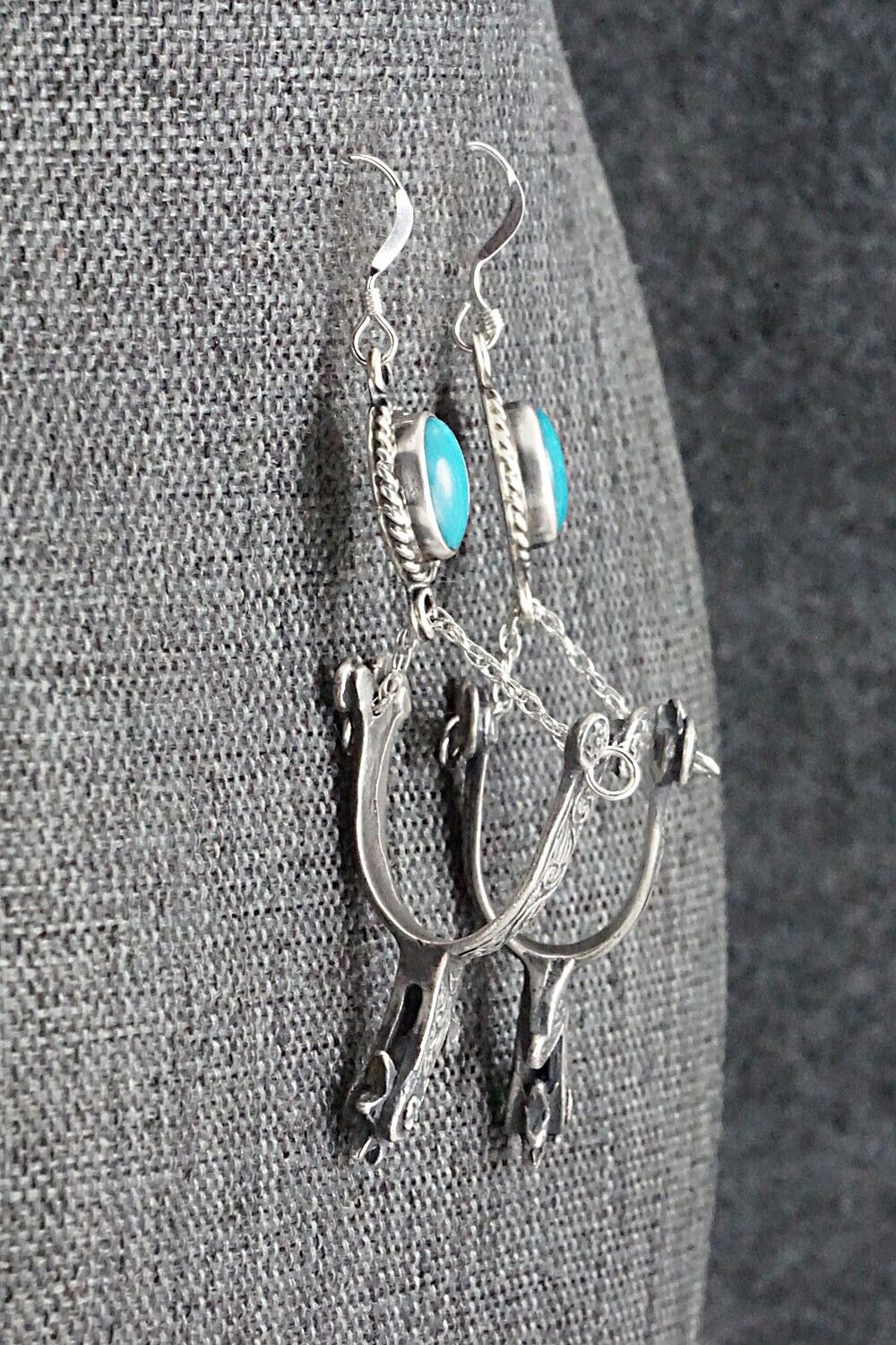 Turquoise & Sterling Silver Earrings - Annie Spencer