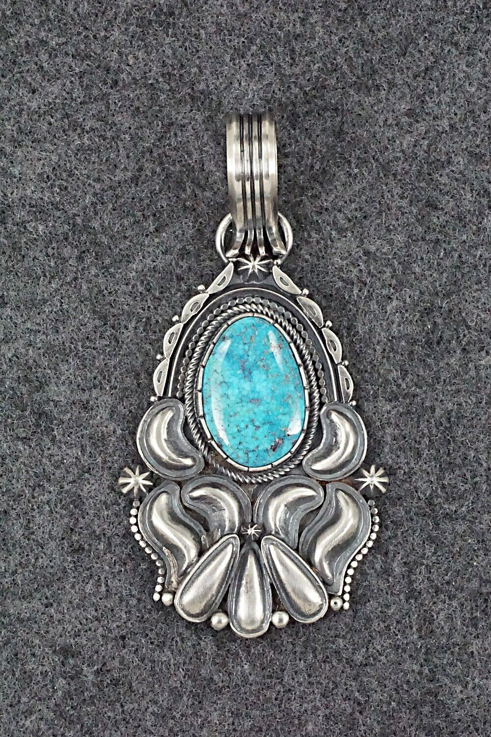 Turquoise and Sterling Silver Pendant - Derrick Gordon