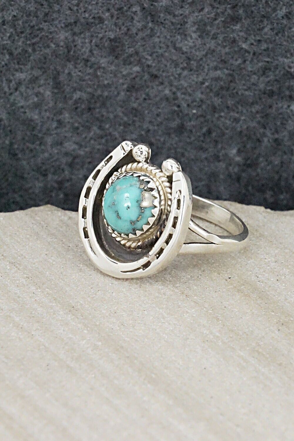 Turquoise & Sterling Silver Ring - Alice Rose Saunders - Size 6.5