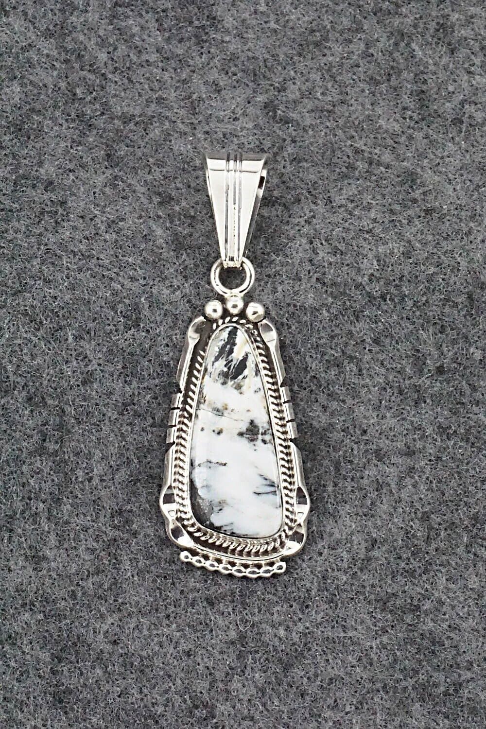 White Buffalo & Sterling Silver Pendant - Samuel Yellowhair