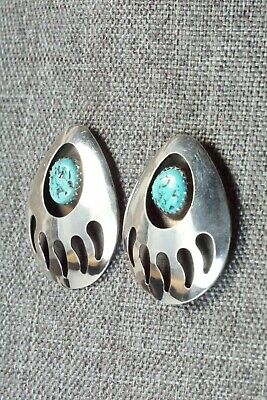 Turquoise & Sterling Silver Earrings - Virginia Long - High Lonesome Trading