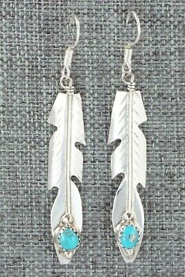 Turquoise & Sterling Silver Earrings - Johnny Johnson