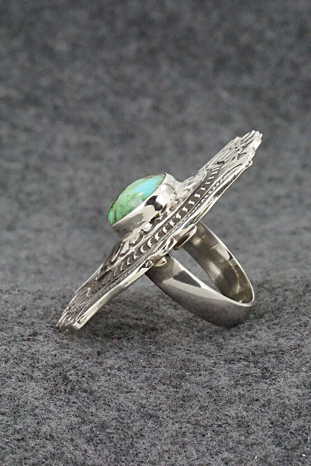 Turquoise & Sterling Silver Ring - Annette Martinez - Size 7 adj.
