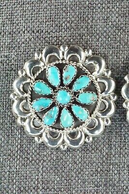 Turquoise & Sterling Silver Earrings - Eunise Wilson