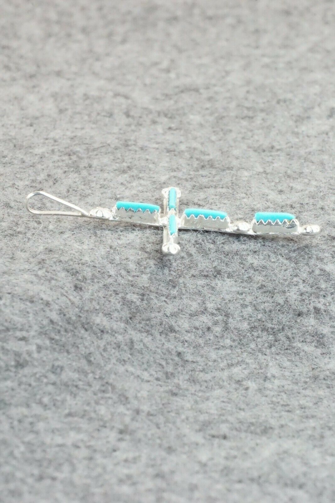 Turquoise & Sterling Silver Pendant - Diana Bellson
